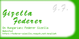 gizella federer business card